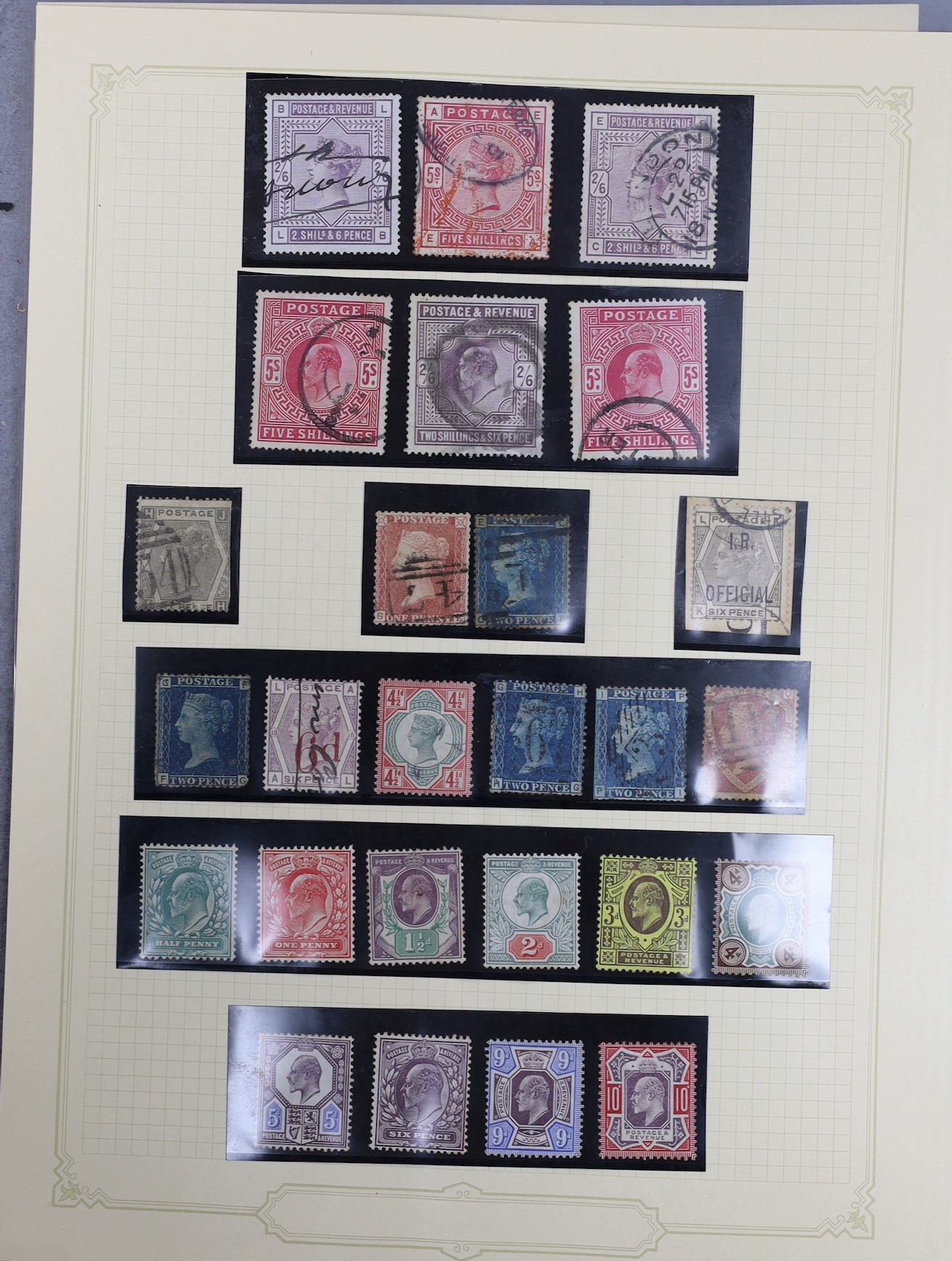 A collection of Victorian and Edwardian stamps